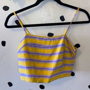 Striped Tie Crop Top